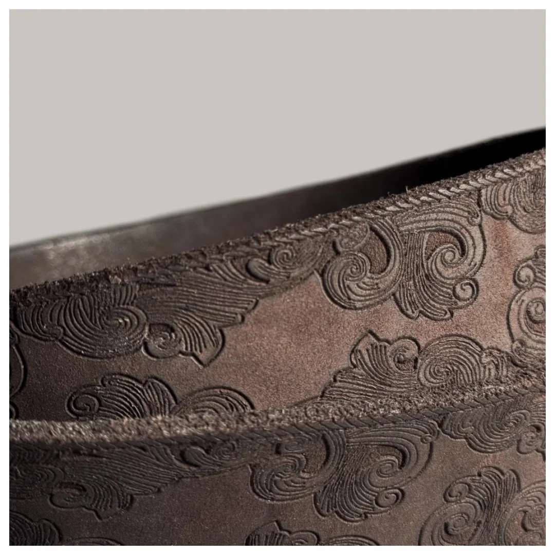 Genuine Leather Men's Belt Luxury Designer Strap Male Fashion Pure Copper Buckle Wild Classic Retro High Quality Jeans Soft Belt
