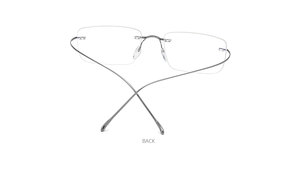 FONEX B Titanium Glasses Frame Men New Brand Design Rimless Square Eyeglasses Frameless Women Ultralight Japanese Eyewear 85634