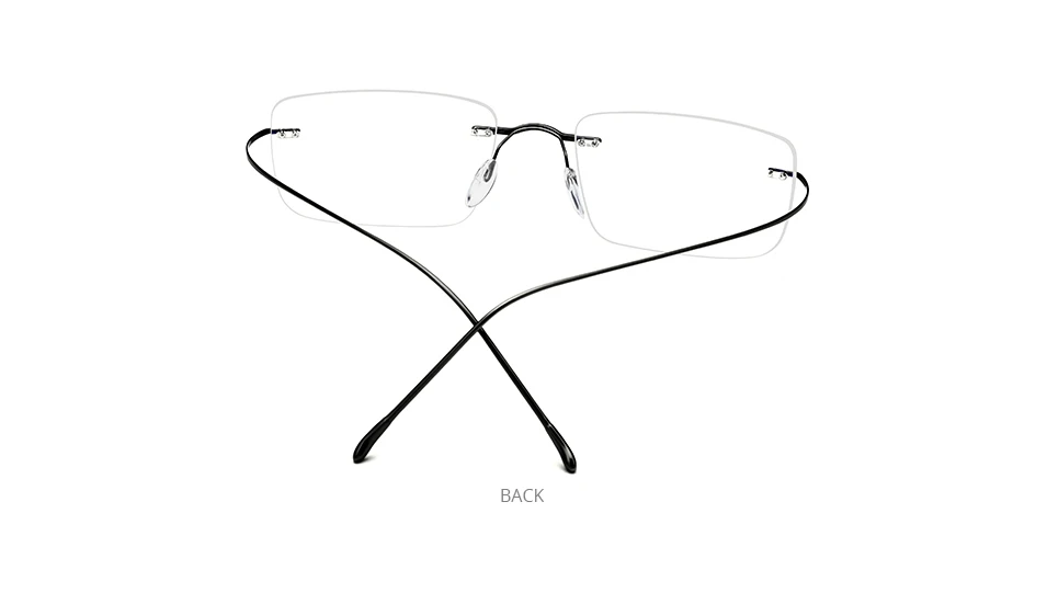 FONEX B Titanium Glasses Frame Men New Brand Design Rimless Square Eyeglasses Frameless Women Ultralight Japanese Eyewear 85634