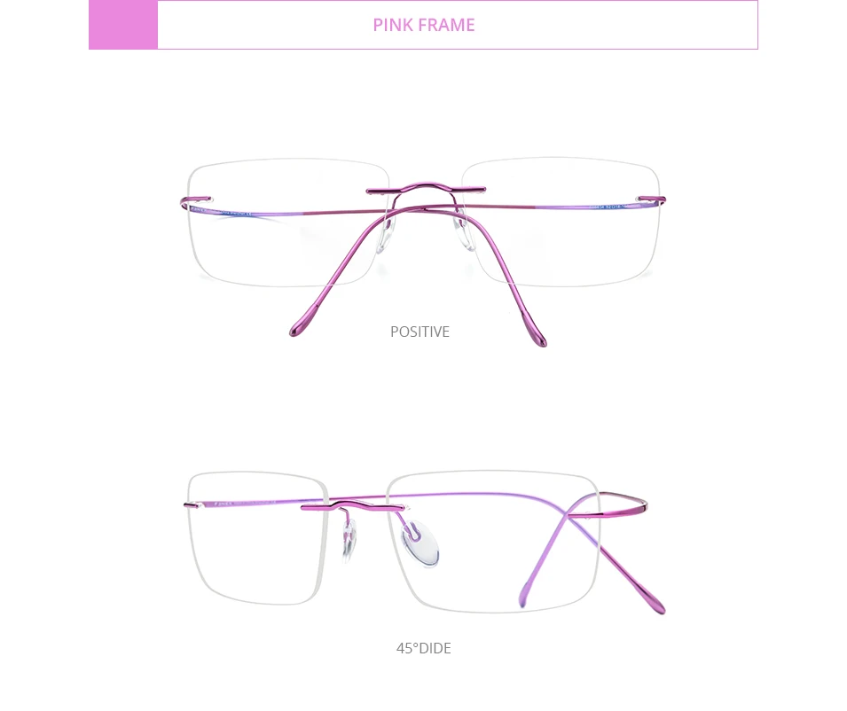FONEX B Titanium Glasses Frame Men New Brand Design Rimless Square Eyeglasses Frameless Women Ultralight Japanese Eyewear 85634