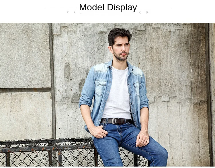Belt men's genuine leather, genuine cowhide, handmade needle buckle, plant tanned top layer cowhidebelt, casual retro denim