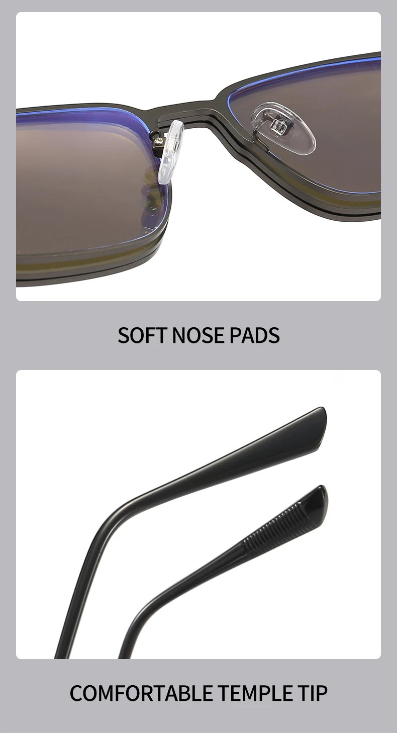CLLOIO Metal Alloy 3 In 1 Magnet Clip Optical Myopia Glasses For Men Polarized Sunglasses Hyperopia Prescription Reading Glasses