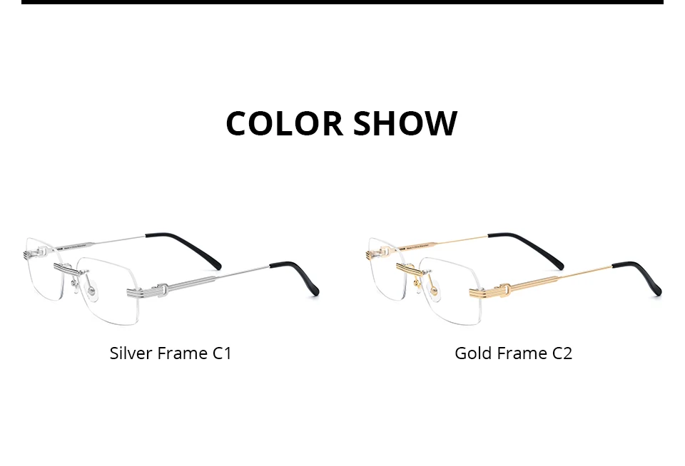 HEPIDEM Alloy Glasses Frame Men Luxury Famous Brand Design Retro Vintage Square Eyeglasses Rimless Spectacles Frameless Eyewear