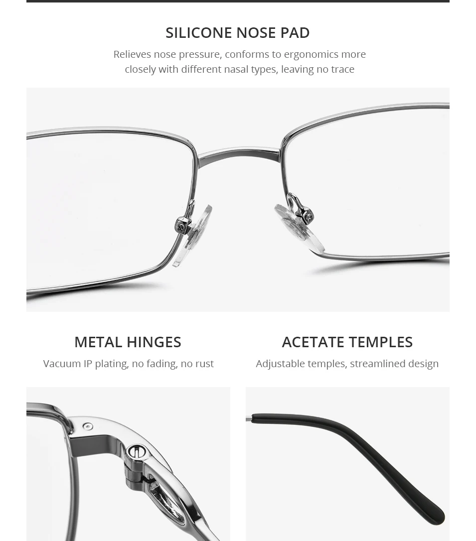 HEPIDEM Alloy Glasses Frame Men Luxury Famous Brand Design Retro Vintage Square Eyeglasses Rimless Spectacles Frameless Eyewear