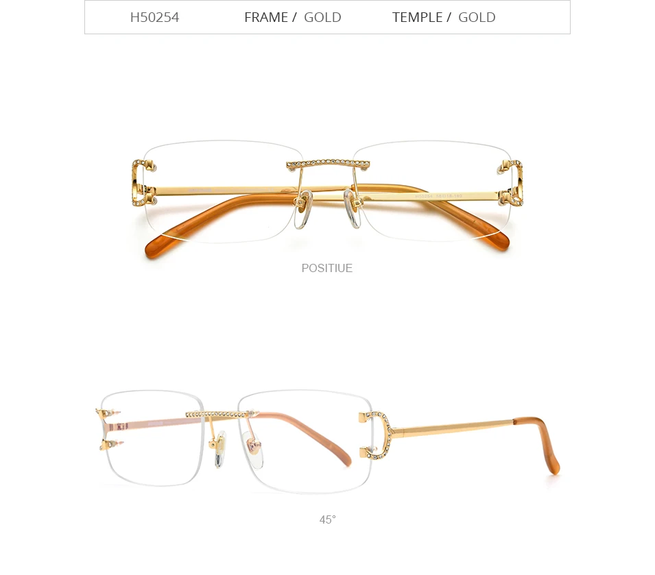 HEPIDEM Alloy Glasses Frame Men Luxury Famous Brand Design Retro Vintage Square Eyeglasses Rimless Spectacles Frameless Eyewear