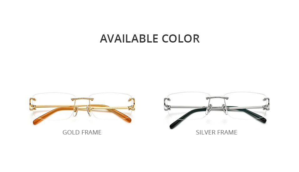 HEPIDEM Alloy Glasses Frame Men Luxury Famous Brand Design Retro Vintage Square Eyeglasses Rimless Spectacles Frameless Eyewear