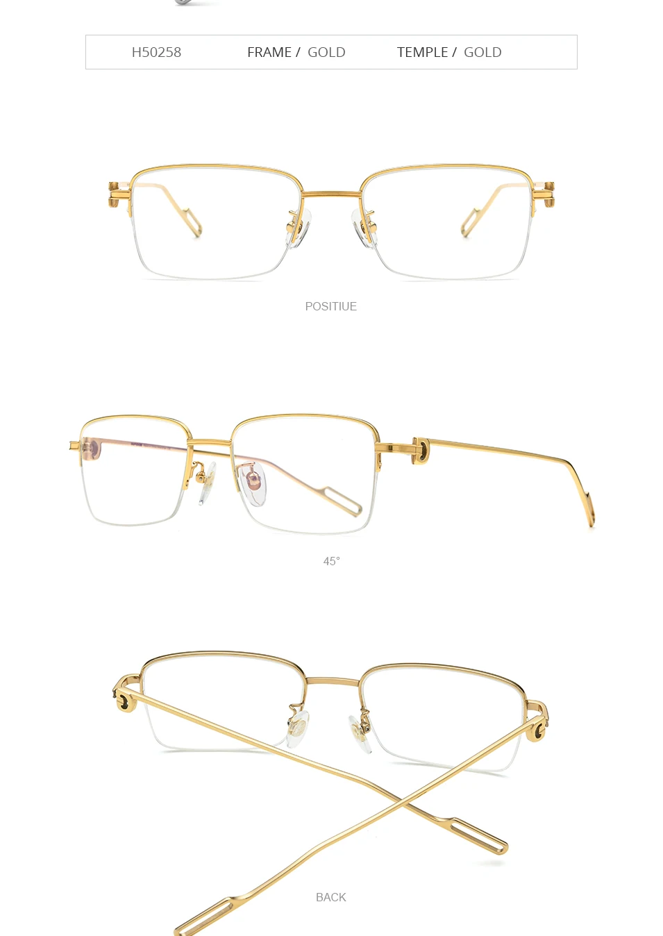 HEPIDEM Alloy Glasses Frame Men Luxury Famous Brand Design Retro Vintage Square Eyeglasses Rimless Spectacles Frameless Eyewear