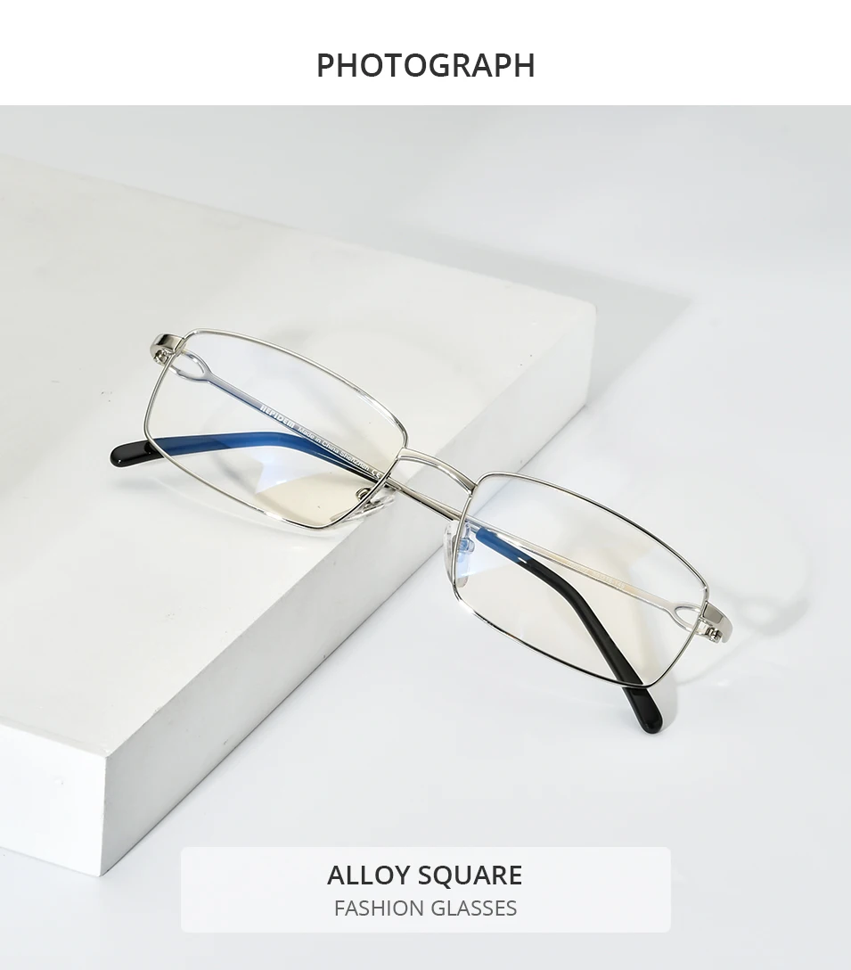 HEPIDEM Alloy Glasses Frame Men Luxury Famous Brand Design Retro Vintage Square Eyeglasses Rimless Spectacles Frameless Eyewear