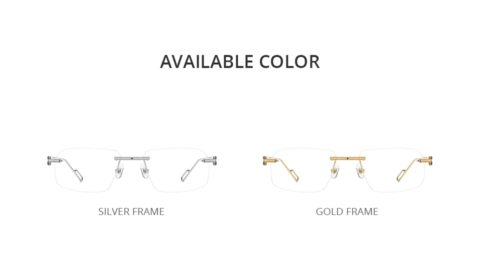 HEPIDEM Alloy Glasses Frame Men Luxury Famous Brand Design Retro Vintage Square Eyeglasses Rimless Spectacles Frameless Eyewear