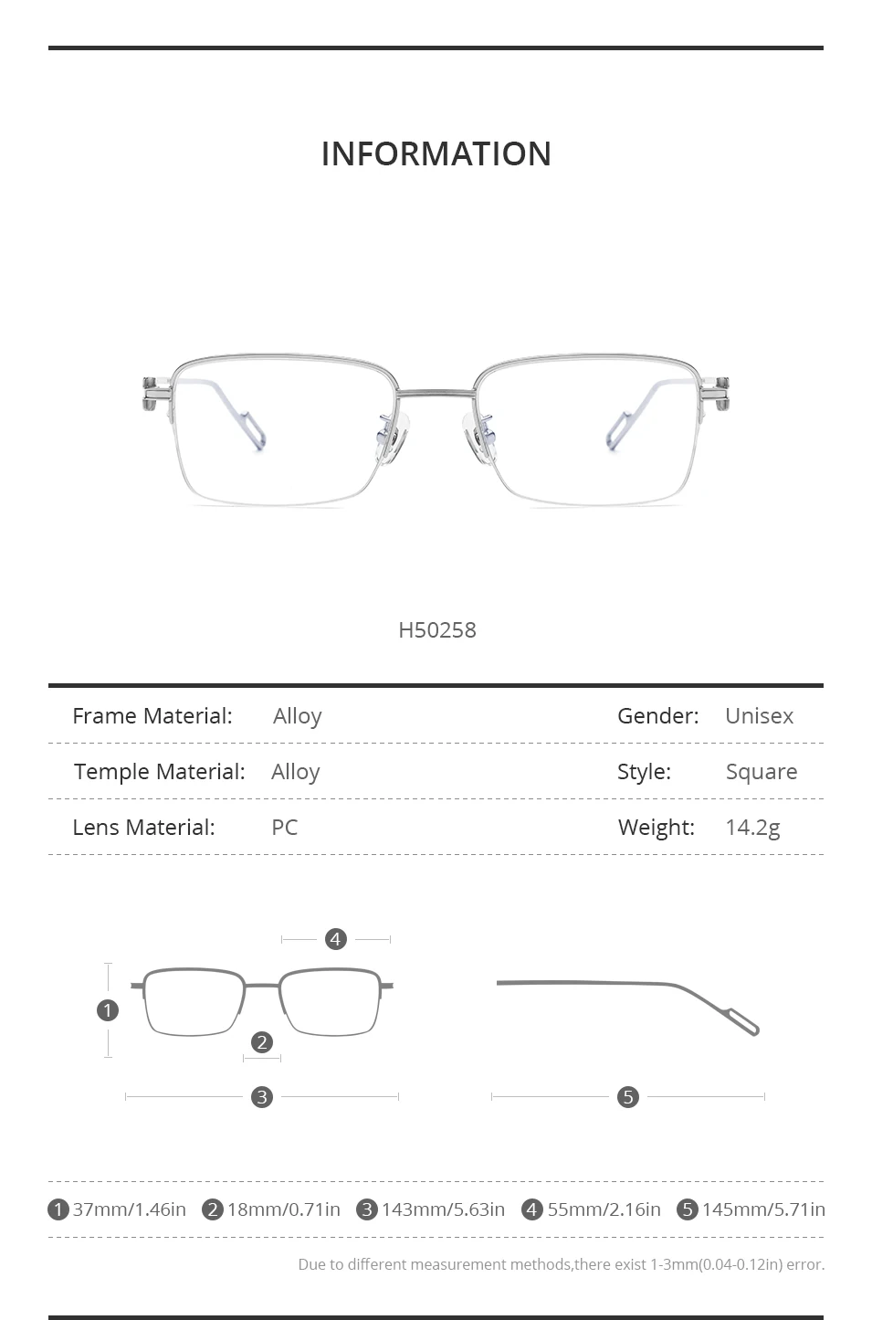 HEPIDEM Alloy Glasses Frame Men Luxury Famous Brand Design Retro Vintage Square Eyeglasses Rimless Spectacles Frameless Eyewear