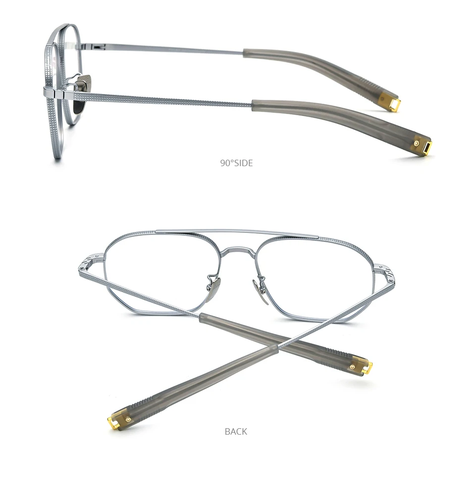 FONEX Pure Titanium Glasses Frame Men New Brand Design Square Eyeglasses Ultralight-Weight Japanese High Quality Eyewear 07518