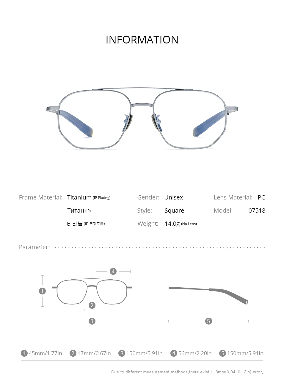 FONEX Pure Titanium Glasses Frame Men New Brand Design Square Eyeglasses Ultralight-Weight Japanese High Quality Eyewear 07518