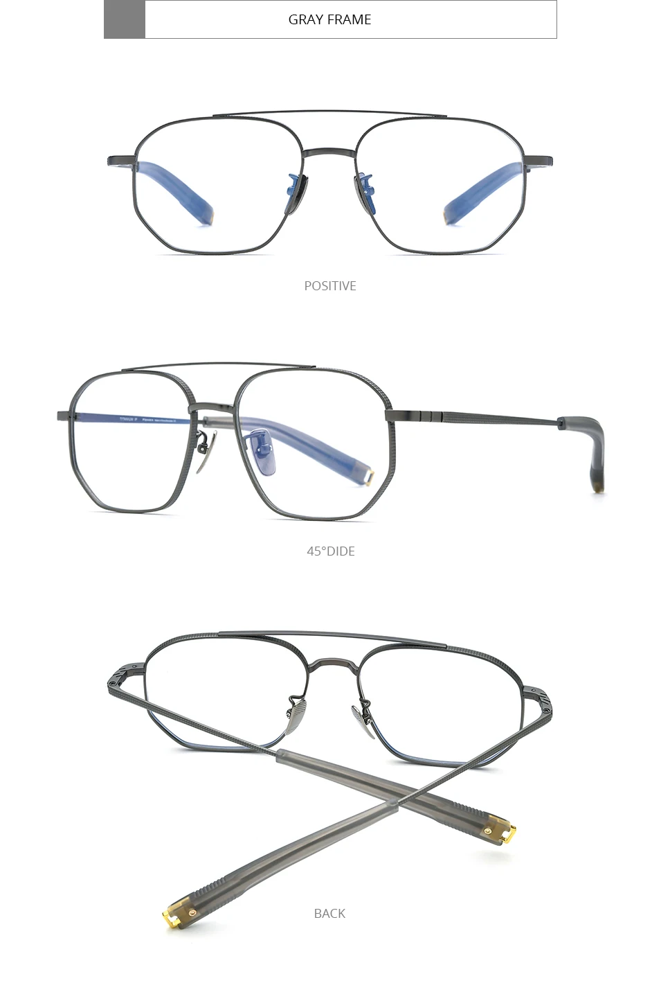 FONEX Pure Titanium Glasses Frame Men New Brand Design Square Eyeglasses Ultralight-Weight Japanese High Quality Eyewear 07518