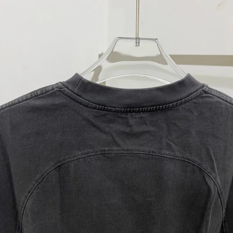 Embroidered Logo Patchwork T Shirt Men Women Oversized T-shirt Top Tees