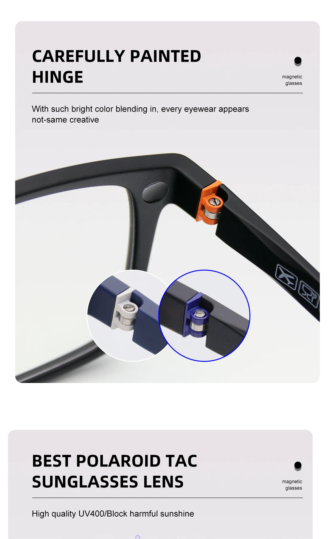 RS009 Ultra-Light Classic Magnetic Frame Sunglasses And Optical Glasses Combination New Model