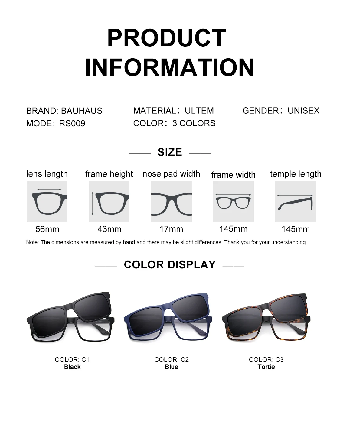 RS009 Ultra-Light Classic Magnetic Frame Sunglasses And Optical Glasses Combination New Model