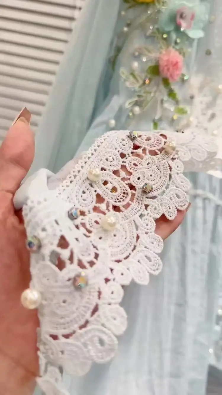 New In Breathable Hooded Sunscreen Shirts Blouses for Women's Long Sleeve Cardigan Tops Lace Embroidery 3D Flowers Clothes