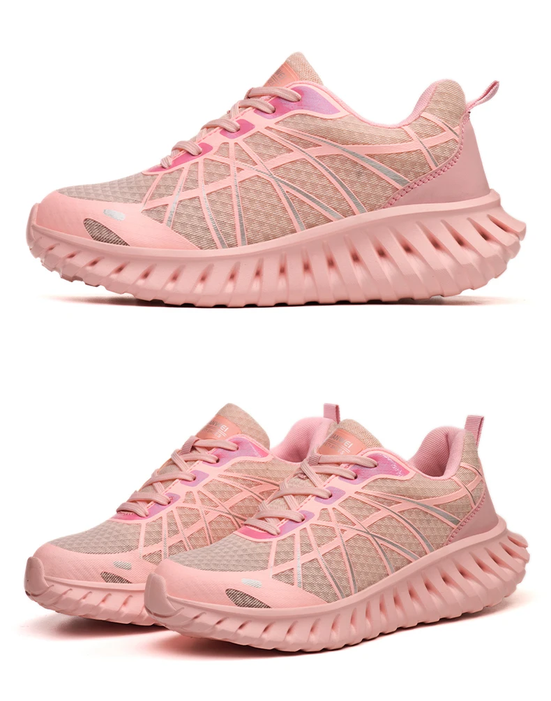 Pink Women's Work Safety Shoes Anti-Smash Anti Puncture Work Sneakers Steel Toe Shoes Lightweight Comfort Protection Shoes New