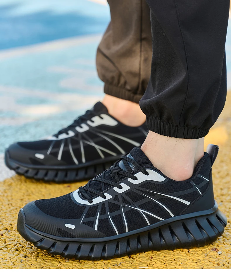 Pink Women's Work Safety Shoes Anti-Smash Anti Puncture Work Sneakers Steel Toe Shoes Lightweight Comfort Protection Shoes New