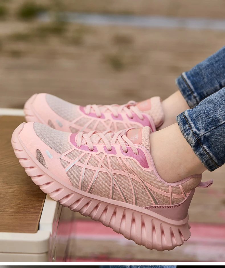 Pink Women's Work Safety Shoes Anti-Smash Anti Puncture Work Sneakers Steel Toe Shoes Lightweight Comfort Protection Shoes New