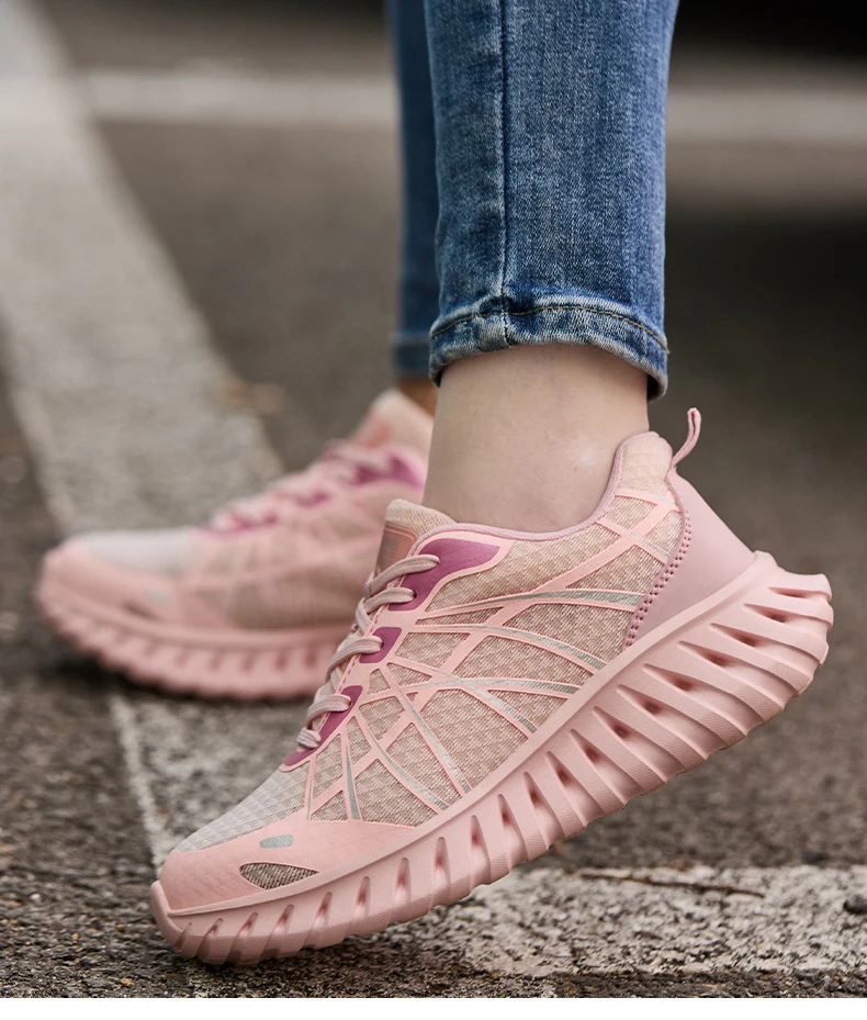 Pink Women's Work Safety Shoes Anti-Smash Anti Puncture Work Sneakers Steel Toe Shoes Lightweight Comfort Protection Shoes New
