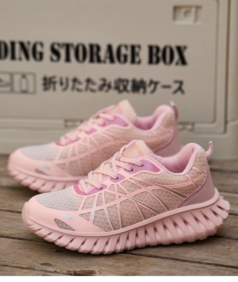 Pink Women's Work Safety Shoes Anti-Smash Anti Puncture Work Sneakers Steel Toe Shoes Lightweight Comfort Protection Shoes New