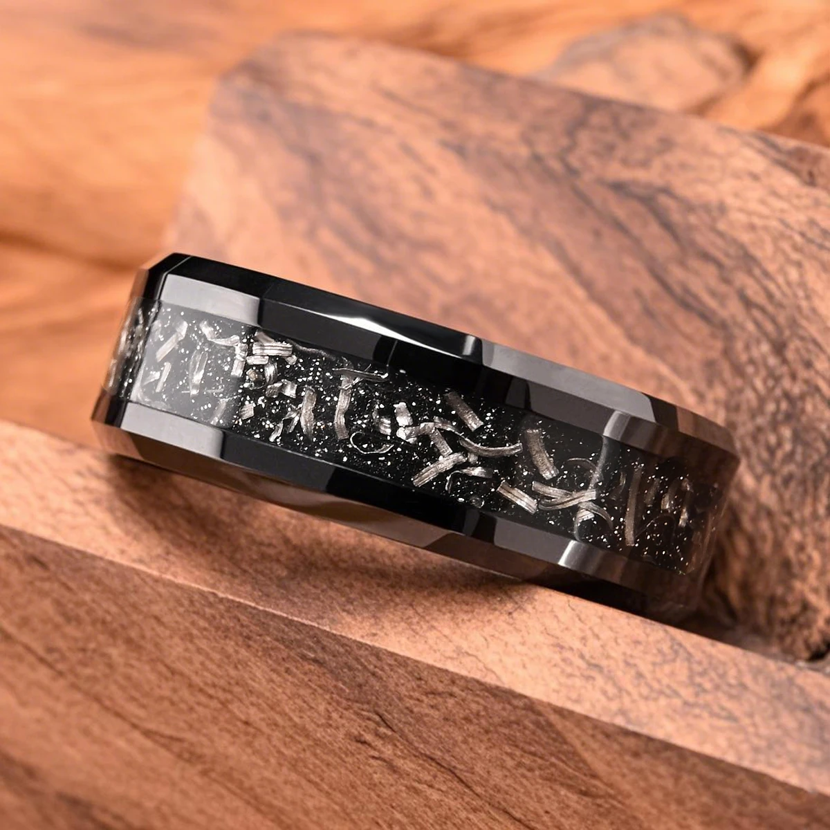 tungsten carbide ring for man anillos bague homme pareja de compromiso fashion jewelry wedding bands Meteorite engagement rings