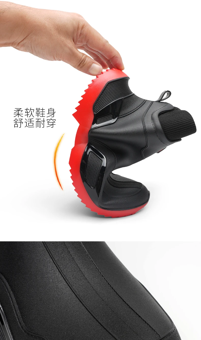 Winter Warm Men's Waterproof Shoes, Women's Short Rain Boots, Fleece-Lined Couple's Rain Shoes