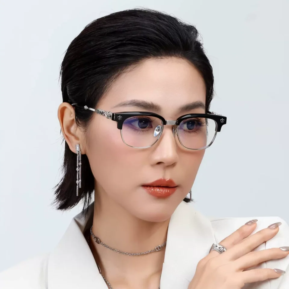 New Exquisite Acetate Luxury Women Square Glasses Frame Classic Fashion Men Optics Business Prescription Computer Myopia Glasses