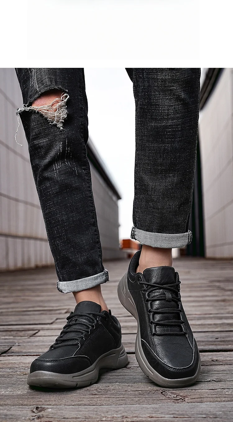 2025 New Men's Leather Casual Shoes Four Seasons Fashion Lightweight Business Shoes Men's Soft Sole Plus Size Men's Shoes 39-48