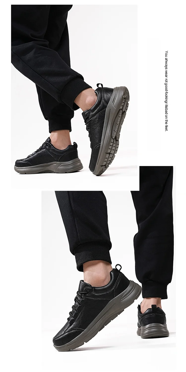 2025 New Men's Leather Casual Shoes Four Seasons Fashion Lightweight Business Shoes Men's Soft Sole Plus Size Men's Shoes 39-48