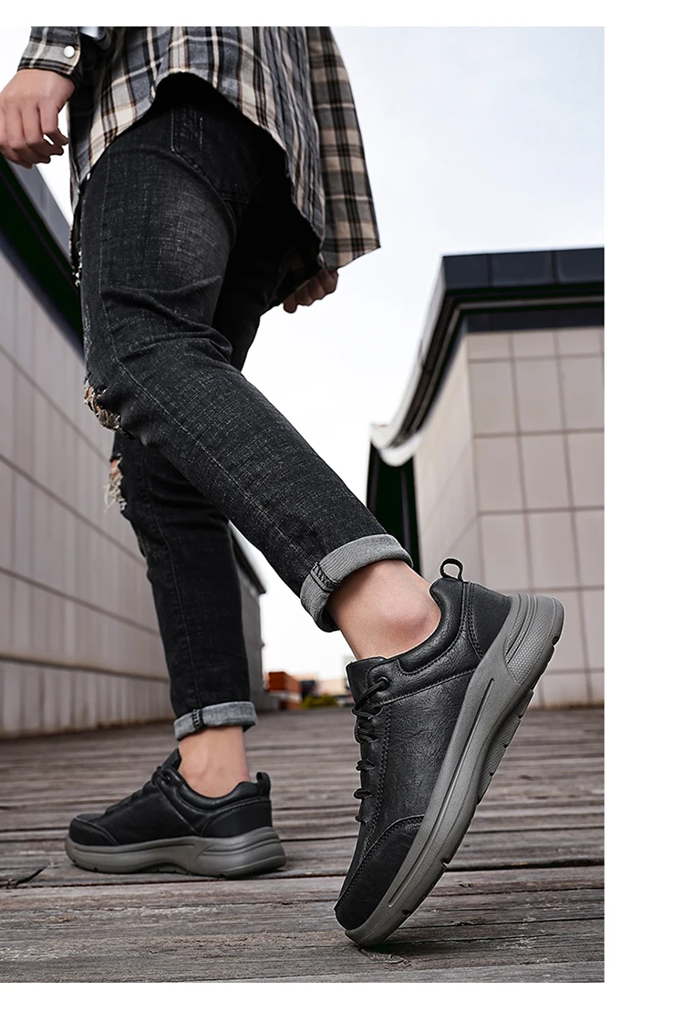 2025 New Men's Leather Casual Shoes Four Seasons Fashion Lightweight Business Shoes Men's Soft Sole Plus Size Men's Shoes 39-48