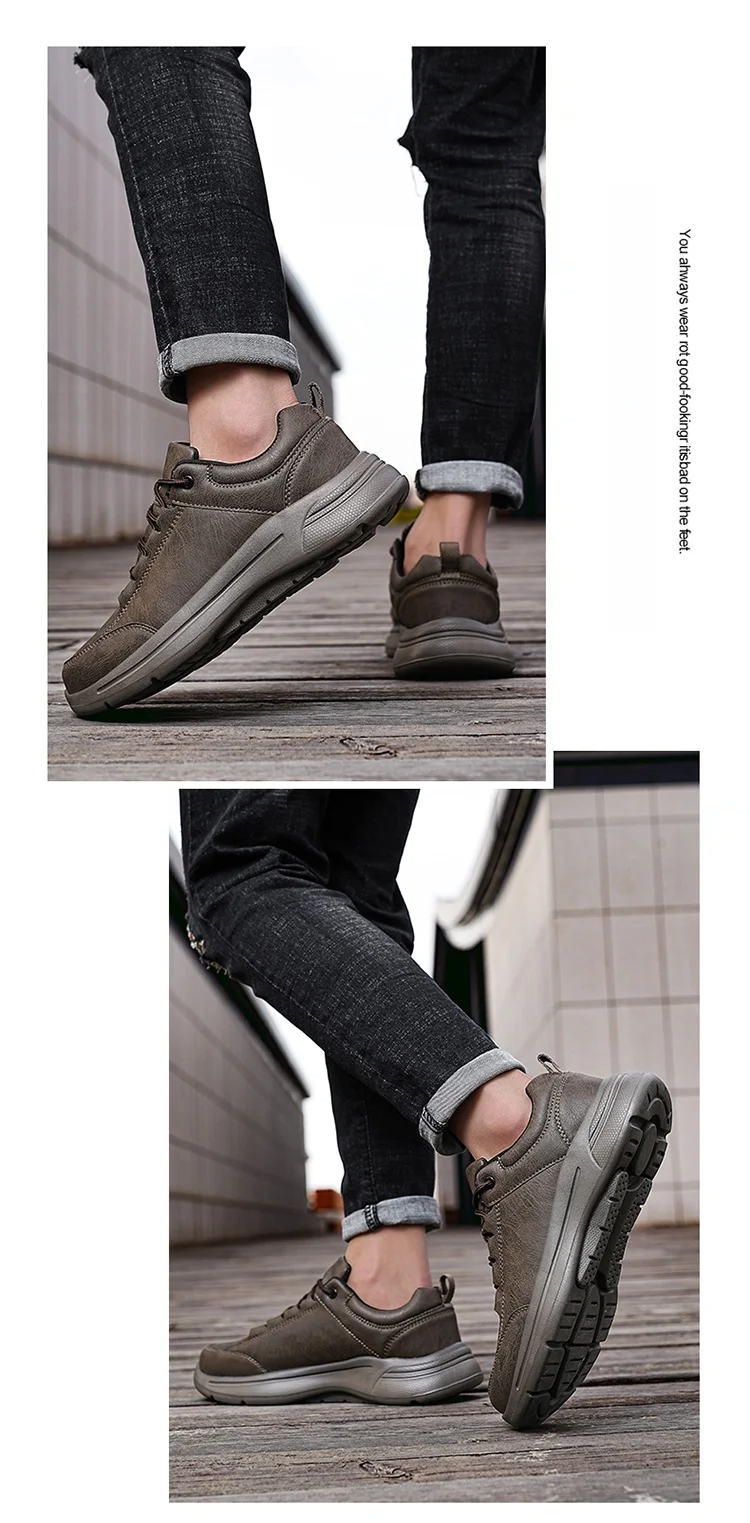 2025 New Men's Leather Casual Shoes Four Seasons Fashion Lightweight Business Shoes Men's Soft Sole Plus Size Men's Shoes 39-48