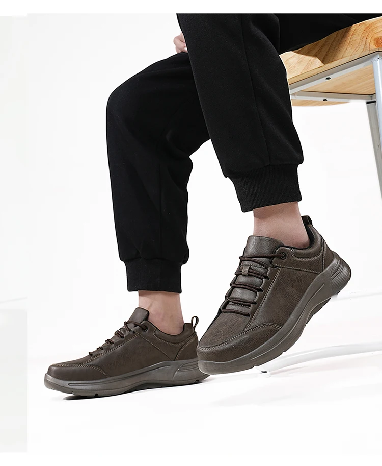 2025 New Men's Leather Casual Shoes Four Seasons Fashion Lightweight Business Shoes Men's Soft Sole Plus Size Men's Shoes 39-48