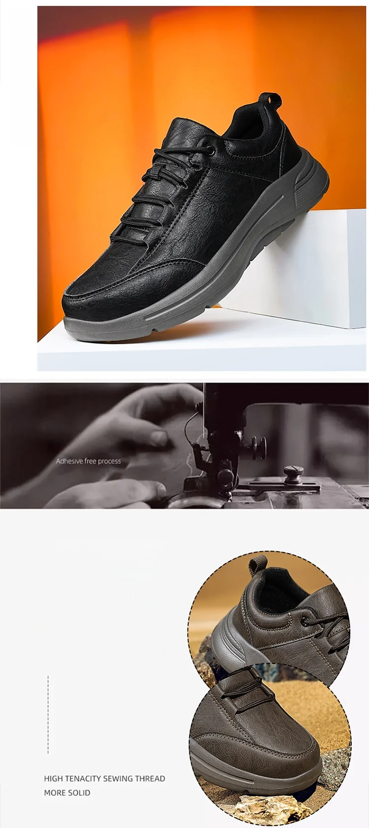 2025 New Men's Leather Casual Shoes Four Seasons Fashion Lightweight Business Shoes Men's Soft Sole Plus Size Men's Shoes 39-48