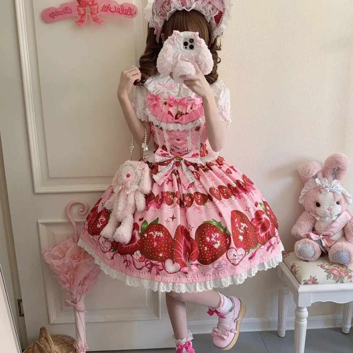 Original design Lolita dress cute jsk suspender dress women's summer long dresses for women