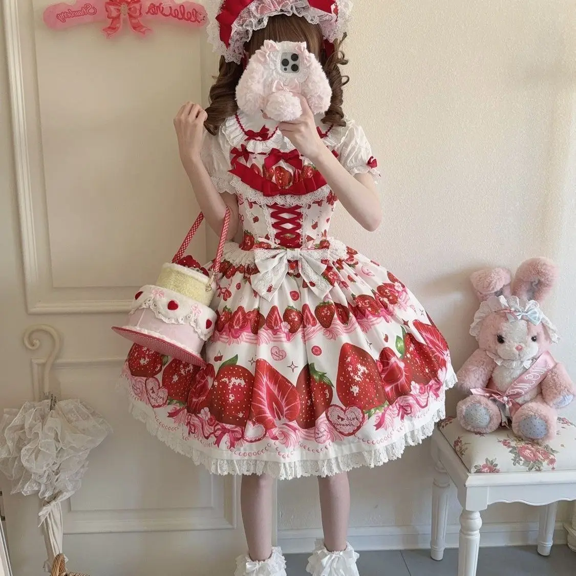 Original design Lolita dress cute jsk suspender dress women's summer long dresses for women