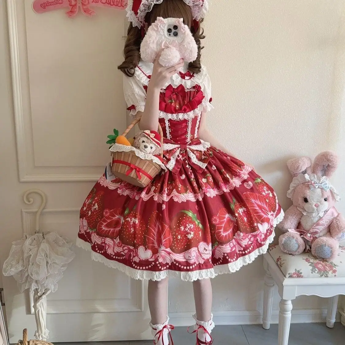 Original design Lolita dress cute jsk suspender dress women's summer long dresses for women