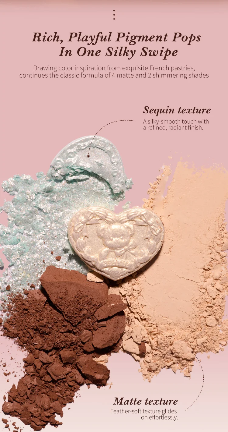 Flower Knows The Sweetie Bear Collection 6-Color Makeup Palette