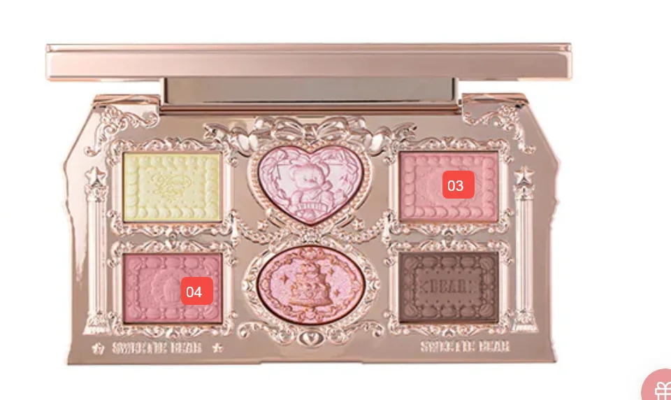 Flower Knows The Sweetie Bear Collection 6-Color Makeup Palette