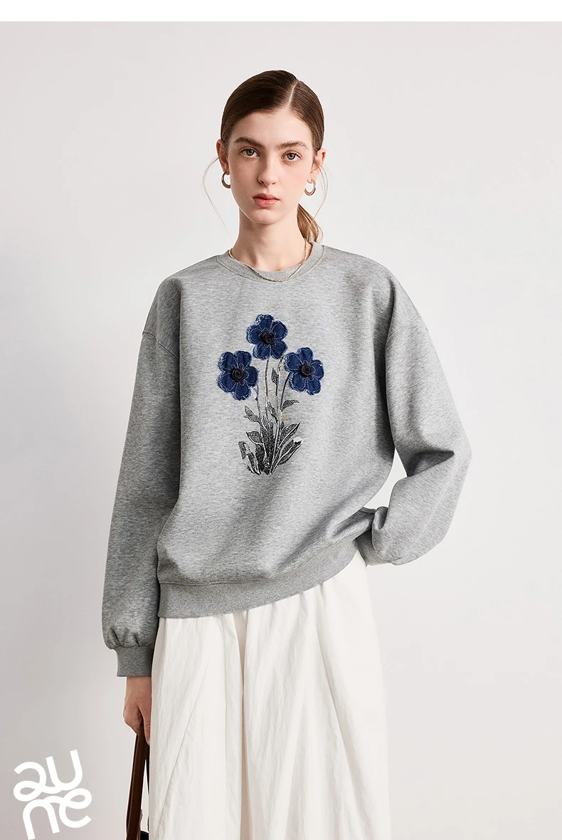 TOYOUTH Women Cotton Sweatshirt 2026 Spring New Knit Striped Turn-Down Collar Loose Unique Stylish Top