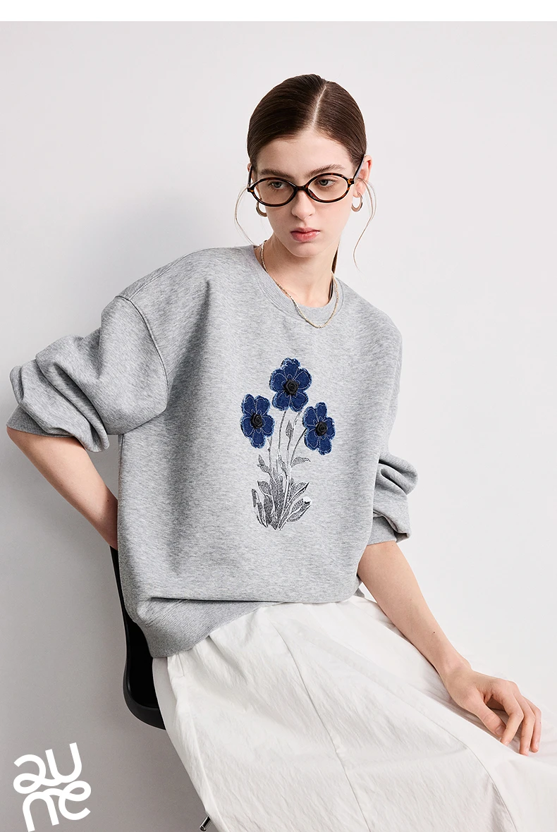 TOYOUTH Women Cotton Sweatshirt 2026 Spring New Knit Striped Turn-Down Collar Loose Unique Stylish Top