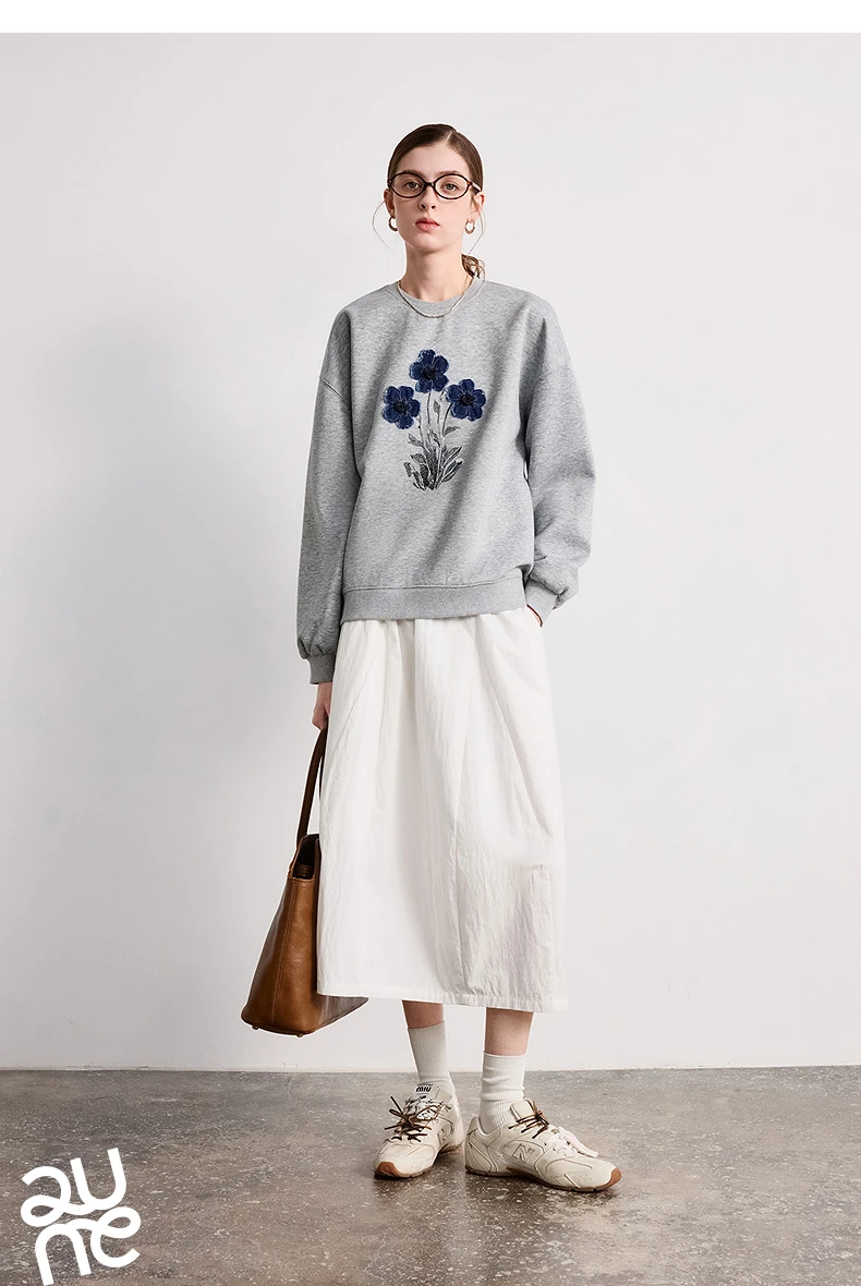 TOYOUTH Women Cotton Sweatshirt 2026 Spring New Knit Striped Turn-Down Collar Loose Unique Stylish Top