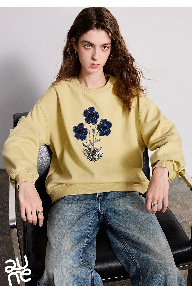 TOYOUTH Women Cotton Sweatshirt 2026 Spring New Knit Striped Turn-Down Collar Loose Unique Stylish Top