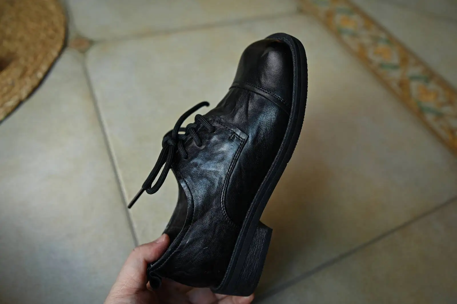 Women's cow leather carving British style lace-up flats oxfords high quality soft comfortable Genuine Leather shoes woman