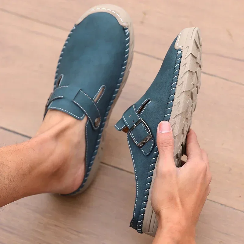High Quality Semi Slip Shoes 2026 Arrival Men's Leather Shoes Comfortable and Casual Loafers Breathable Outdoor Walking Shoes