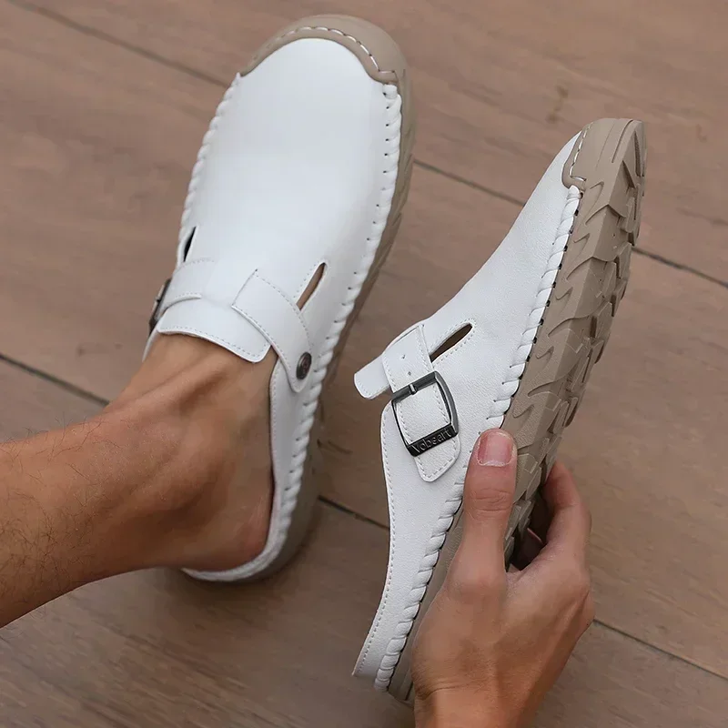 High Quality Semi Slip Shoes 2026 Arrival Men's Leather Shoes Comfortable and Casual Loafers Breathable Outdoor Walking Shoes