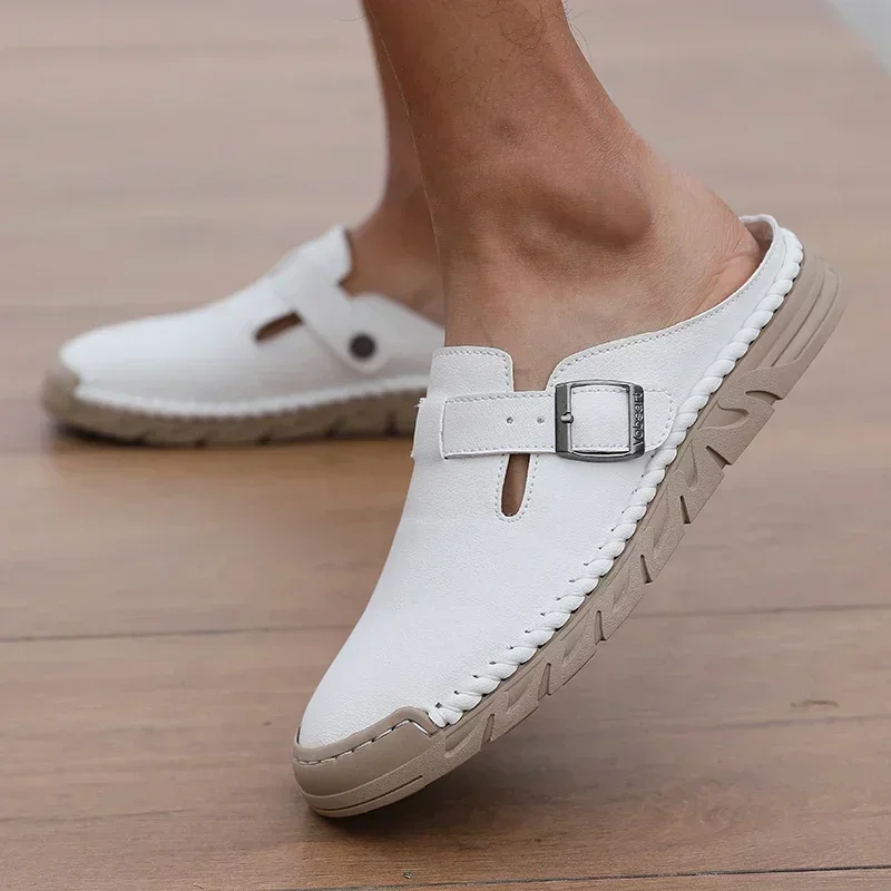 High Quality Semi Slip Shoes 2026 Arrival Men's Leather Shoes Comfortable and Casual Loafers Breathable Outdoor Walking Shoes
