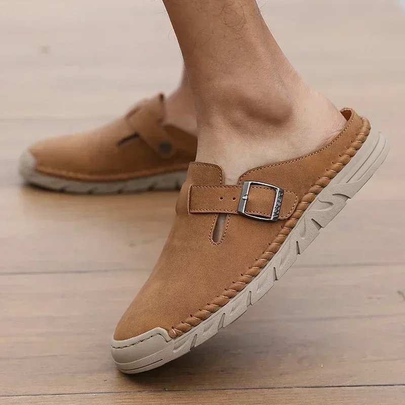 High Quality Semi Slip Shoes 2026 Arrival Men's Leather Shoes Comfortable and Casual Loafers Breathable Outdoor Walking Shoes
