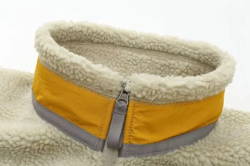 Vintage Fleece Stand Collar Warm Lambskin Vest for Men Sleeveless Unisex Autumn Winter Sports Jackets Outdoor Wear Men Jacket